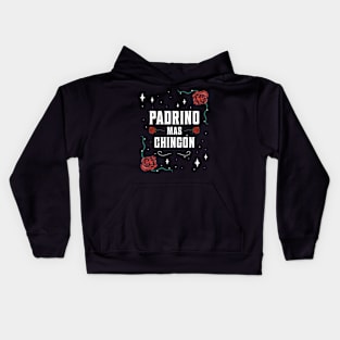 Padrino Mas Chingon Vintage Roses Spanish Kids Hoodie